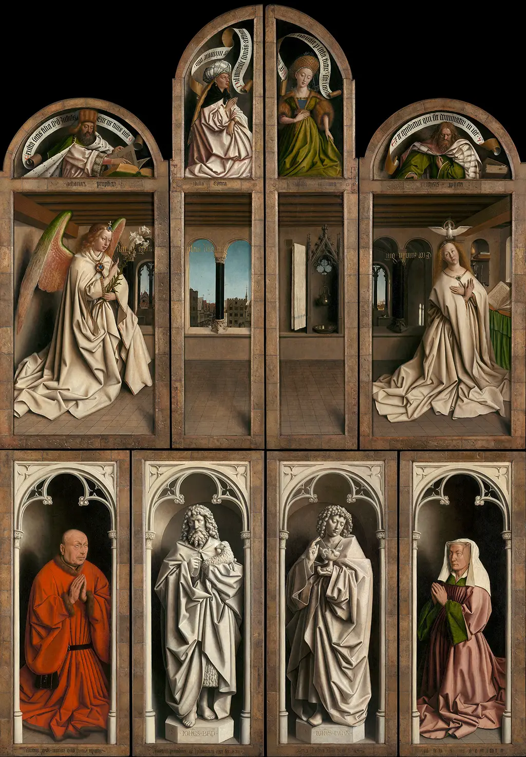 Back Panel Ghent Altarpiece with Interior View Jan van Eyck